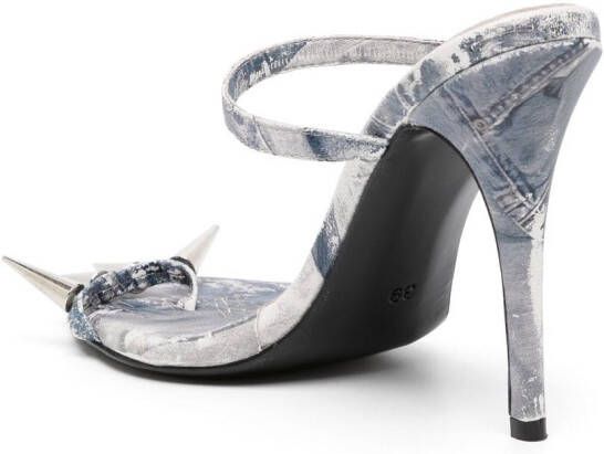 Natasha Zinko spike-toe heeled sandals Blue