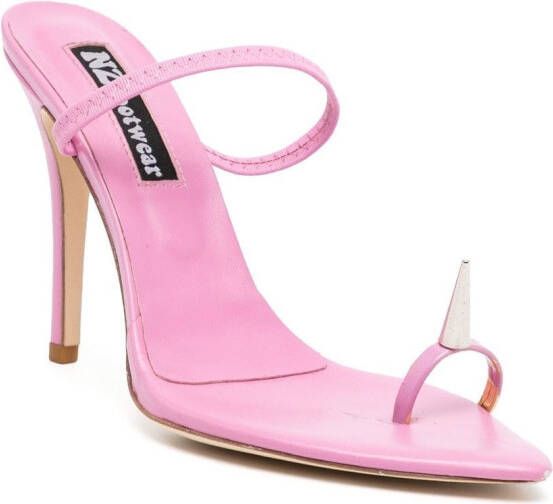 Natasha Zinko spike-toe heeled sandals Pink