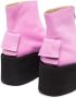Natasha Zinko zip-front 80mm platform boots Pink - Thumbnail 2