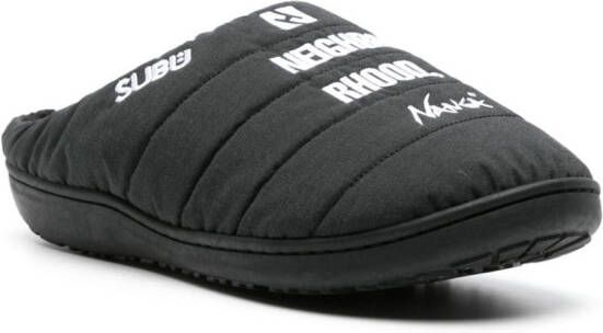 Neighborhood x NANGA x SUBU Takibi quilted slippers Black