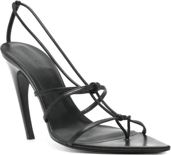 Nensi Dojaka 100mm leather sandals Black
