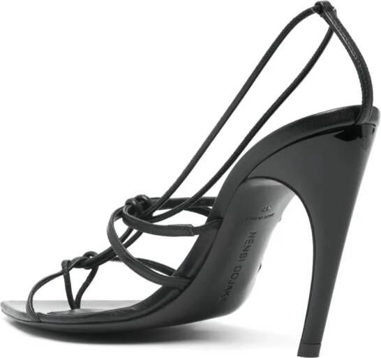 Nensi Dojaka 100mm leather sandals Black