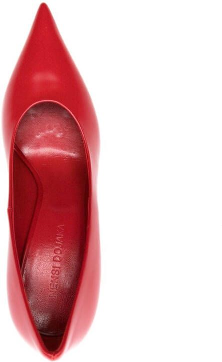 Nensi Dojaka Curved 110mm leather pumps Red