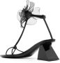 Nensi Dojaka flower-detail 75mm sandals Black - Thumbnail 3