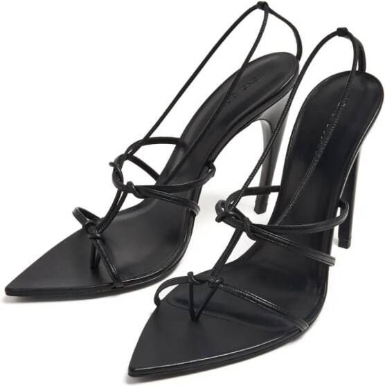 Nensi Dojaka pointed-toe leather sandals Black
