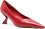 Nensi Dojaka slanted heel 65mm leather pumps Red - Thumbnail 2