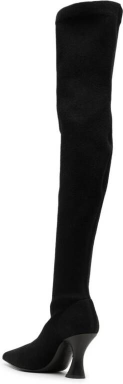 NEOUS 80mm leather knee boots Black
