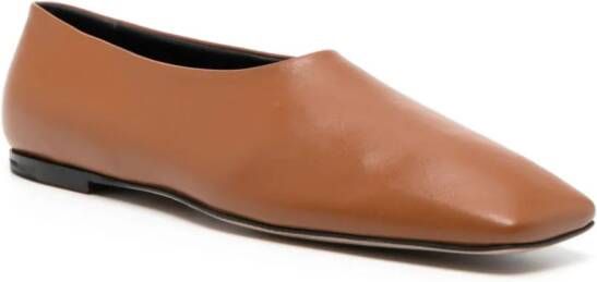 NEOUS Atlas leather ballerina shoes Brown