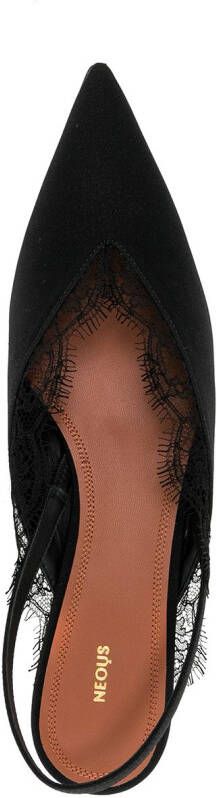 NEOUS sling-back suede mules Black
