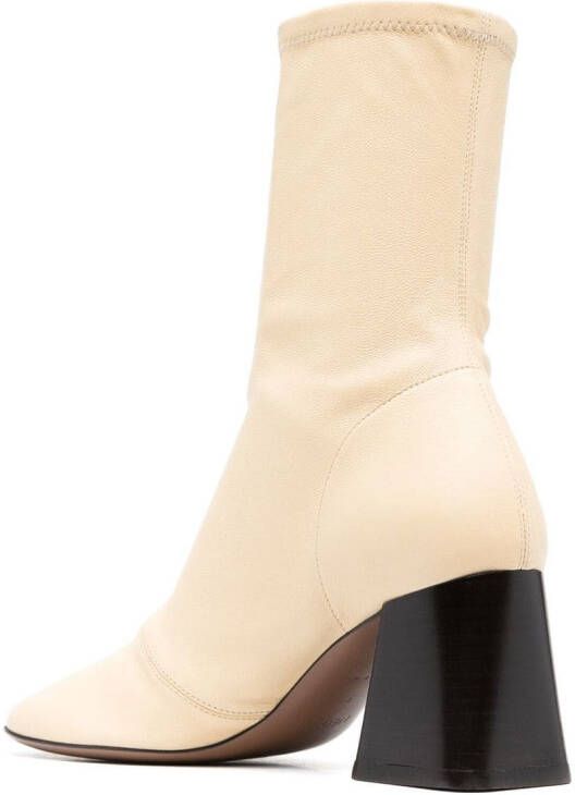NEOUS sock-style leather boots Neutrals