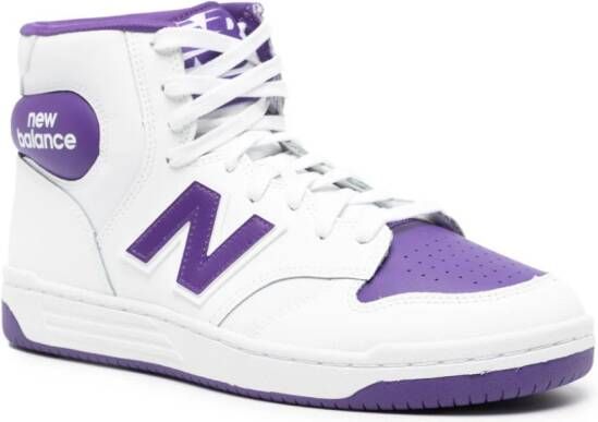 New Balance 480 leather high-top sneakers White
