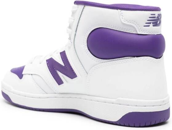 New Balance 480 leather high-top sneakers White