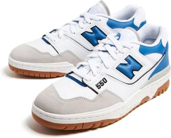 New Balance 550 colour-block leather sneakers White