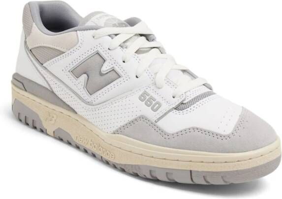 New Balance 550 logo-embossed leather sneakers White