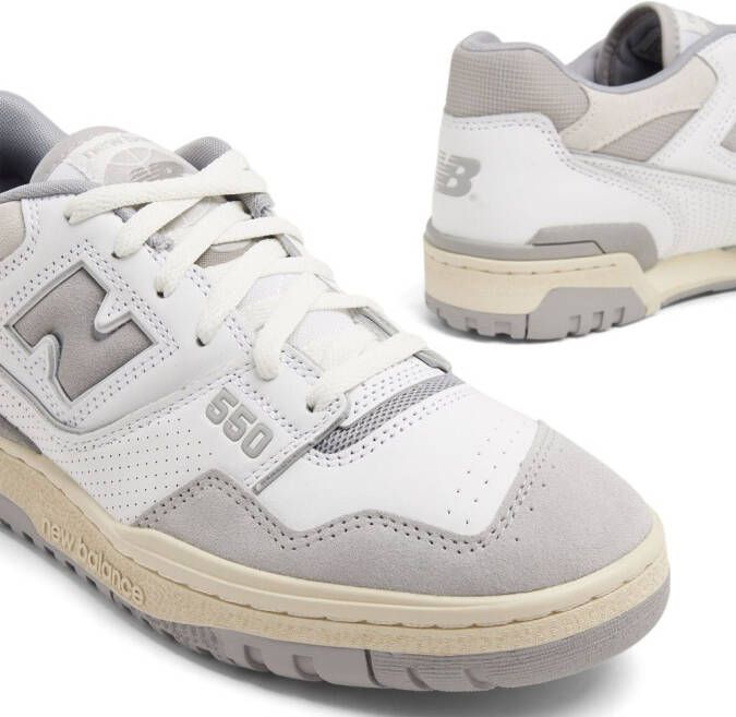 New Balance 550 logo-embossed leather sneakers White