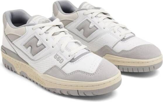 New Balance 550 logo-embossed leather sneakers White