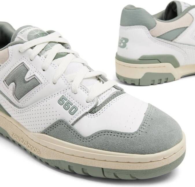New Balance 550 logo-embossed leather sneakers White