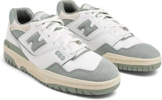 New Balance 550 logo-embossed leather sneakers White