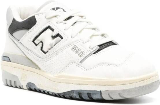 New Balance 550 panelled leather sneakers White