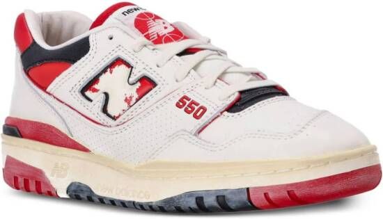 New Balance 550 panelled leather sneakers White