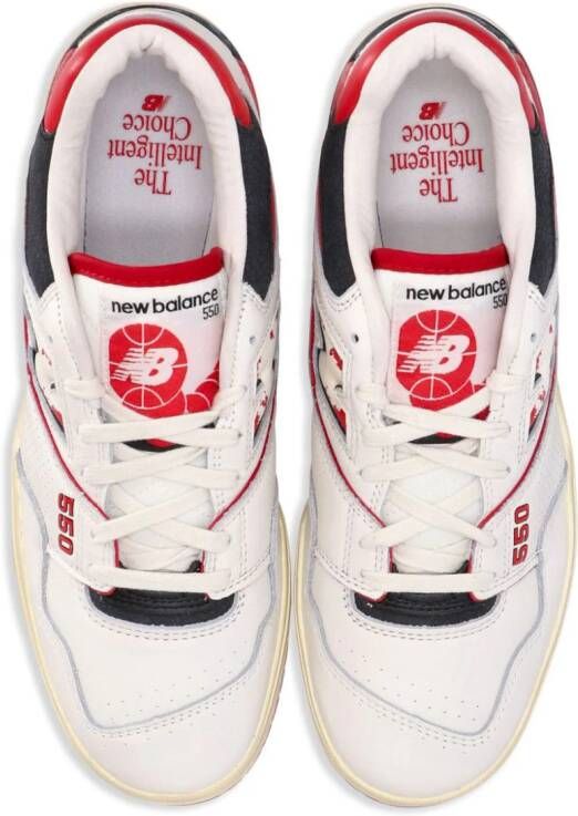 New Balance 550 panelled leather sneakers White