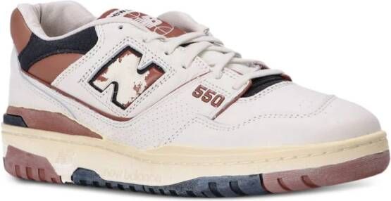 New Balance 550 panelled leather sneakers White