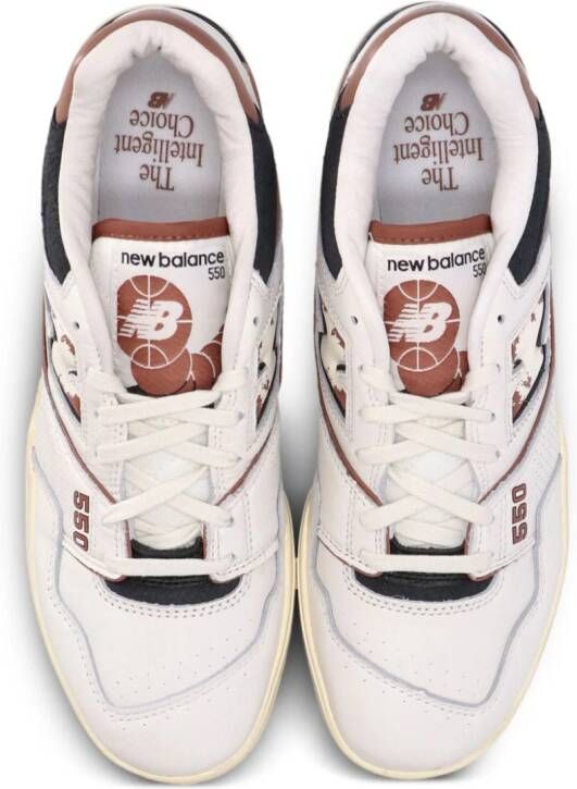 New Balance 550 panelled leather sneakers White