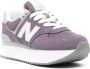 New Balance 574 leather sneakers Purple - Thumbnail 2