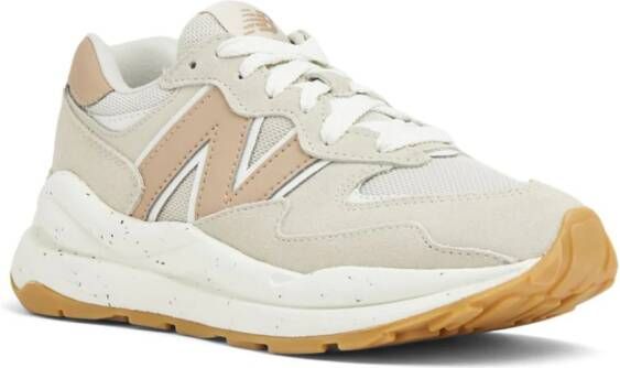 New Balance 5740 logo-patch suede sneakers Neutrals