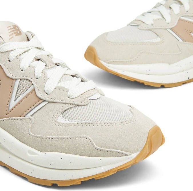 New Balance 5740 logo-patch suede sneakers Neutrals