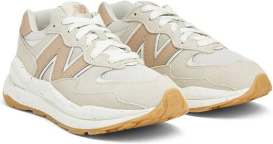 New Balance 5740 logo-patch suede sneakers Neutrals