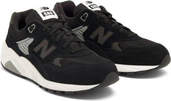 New Balance 580 logo-patch suede sneakers Black