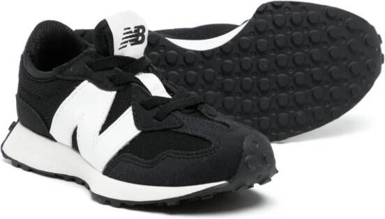 New Balance Kids 327 logo-patch panelled sneakers Black