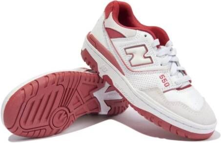 New Balance Kids 550 lace-up leather sneakers White