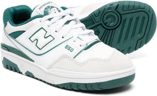 New Balance Kids 550 leather sneakers White