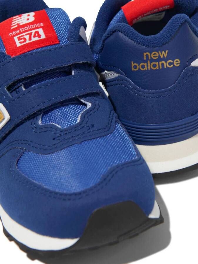 New Balance Kids 574 colour-block panelled sneakers Blue