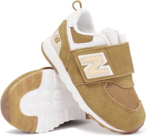 New Balance Kids 574 panelled suede sneakers Neutrals