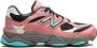 New Balance Kids 9060 "Pink Teal" leather sneakers - Thumbnail 2