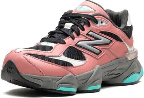 New Balance Kids 9060 "Pink Teal" leather sneakers