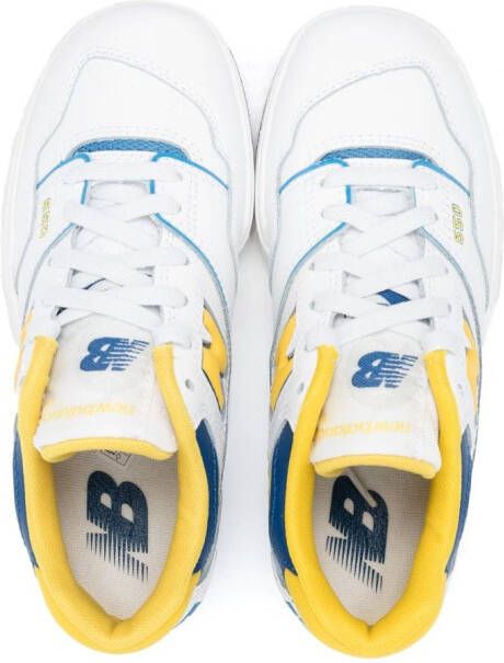 New Balance Kids round-toe lace-up sneakers White