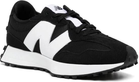 New Balance lace-up logo-patch sneakers Black