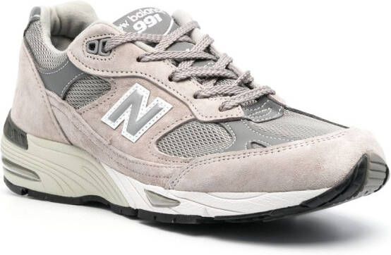 New Balance logo-patch lace-up sneakers Grey