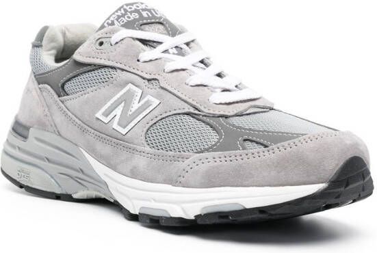 New Balance logo-patch lace-up sneakers Grey
