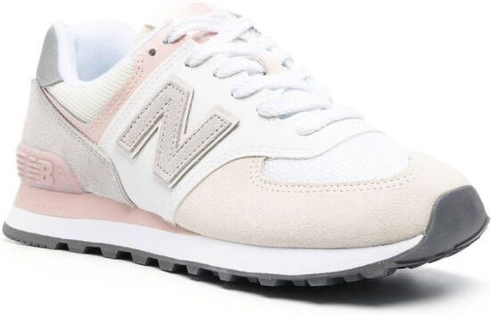 New Balance logo-patch lace-up sneakers White