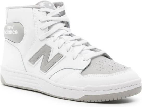 New Balance logo-patch leather sneakers White