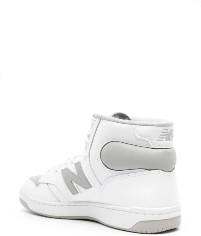 New Balance logo-patch leather sneakers White