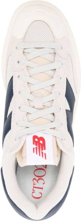New Balance logo-patch suede sneakers Neutrals