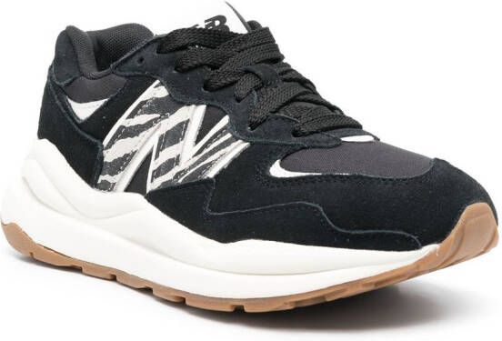 New Balance zebra-print low-top sneakers Black