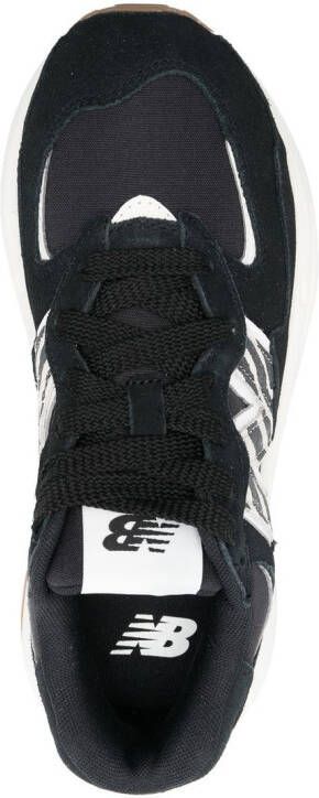 New Balance zebra-print low-top sneakers Black