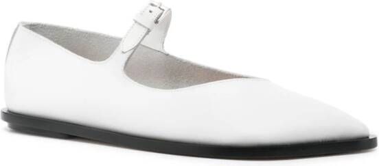 Niccolò Pasqualetti Lea leather ballerina shoes White